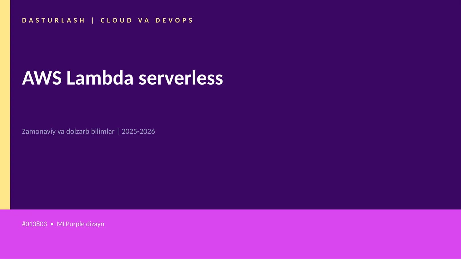 AWS Lambda serverless