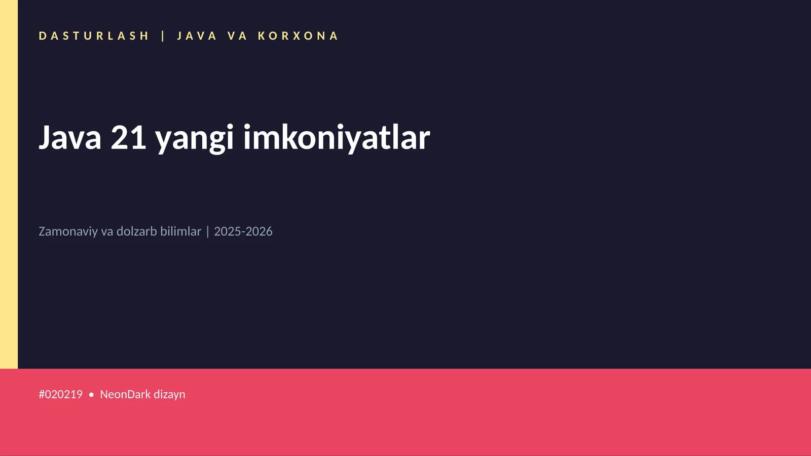 Java 21 yangi imkoniyatlar