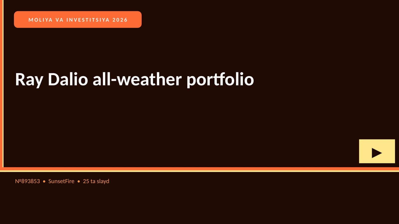 Ray Dalio all-weather portfolio