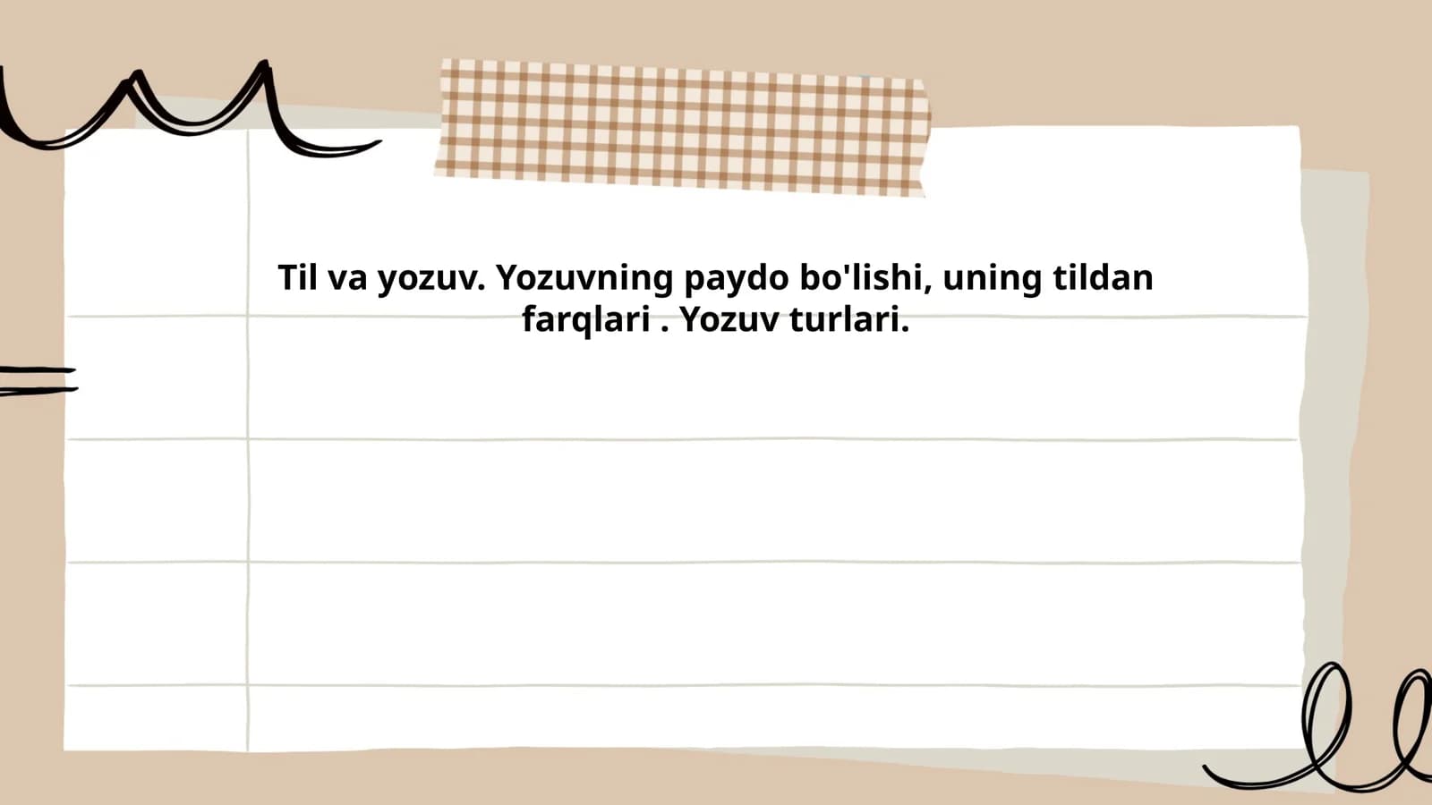 Til va yozuv
