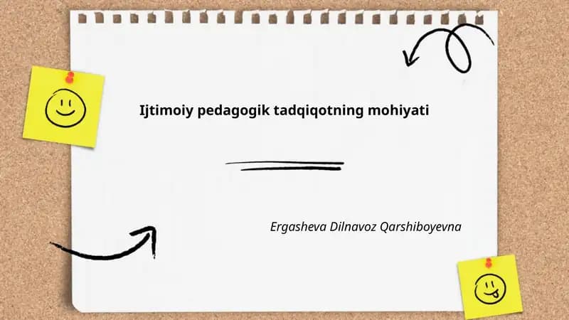 Ijtimoiy pedagogik tadqiqotning mohiyati
