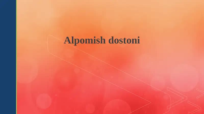 Alpomishdostoni