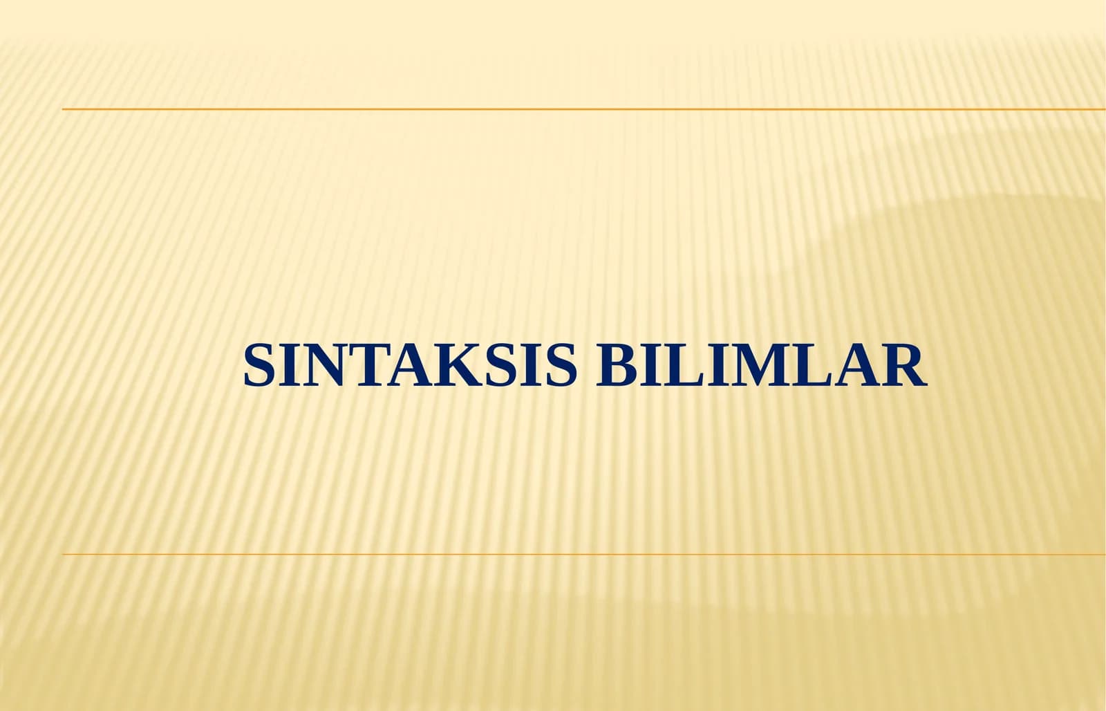 sintaksis bilimlar