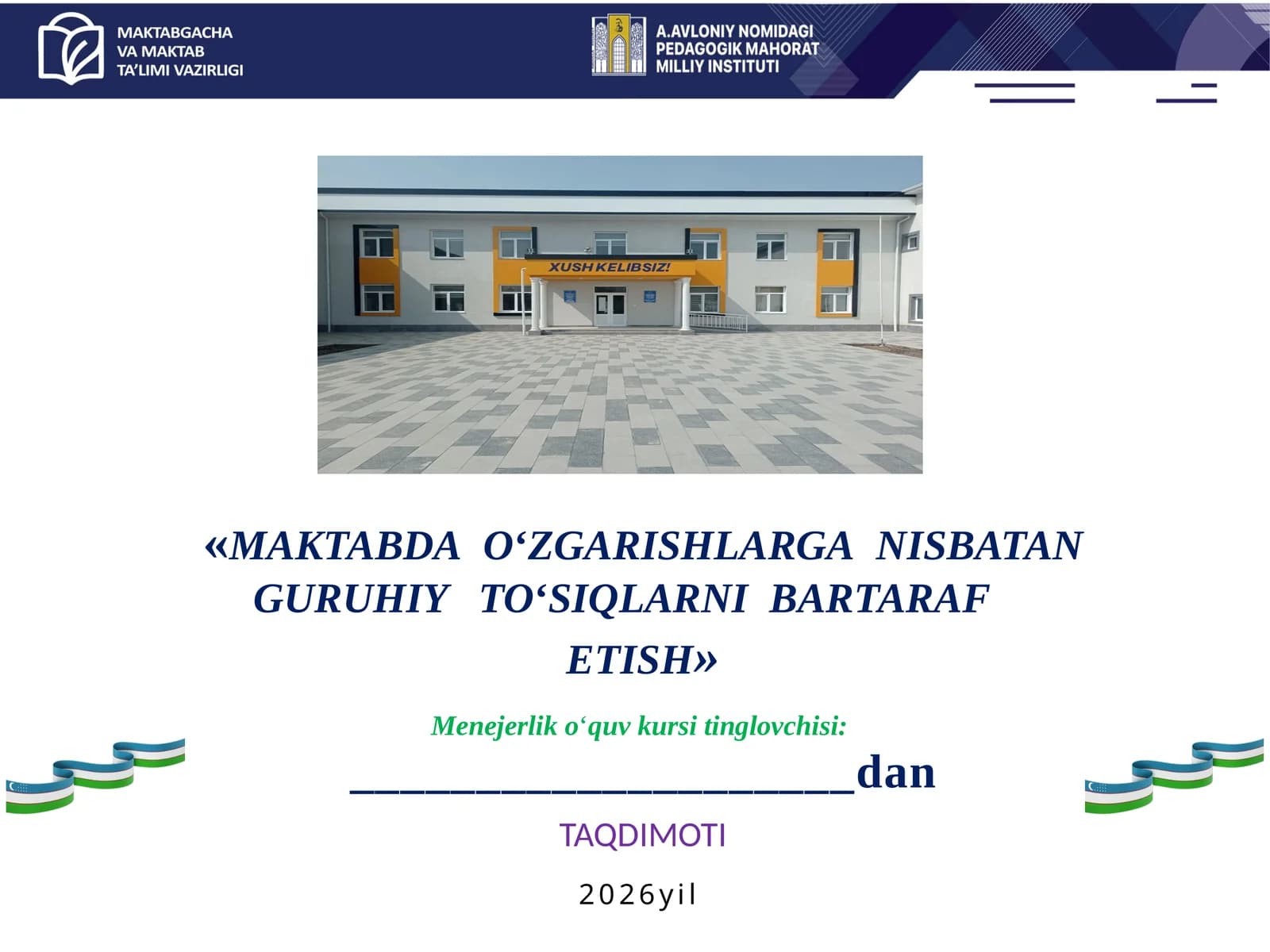 MAKTABDAO‘ZGARISHLARGANISBATAN GURUHIY TO‘SIQLARNIBARTARAFETISH