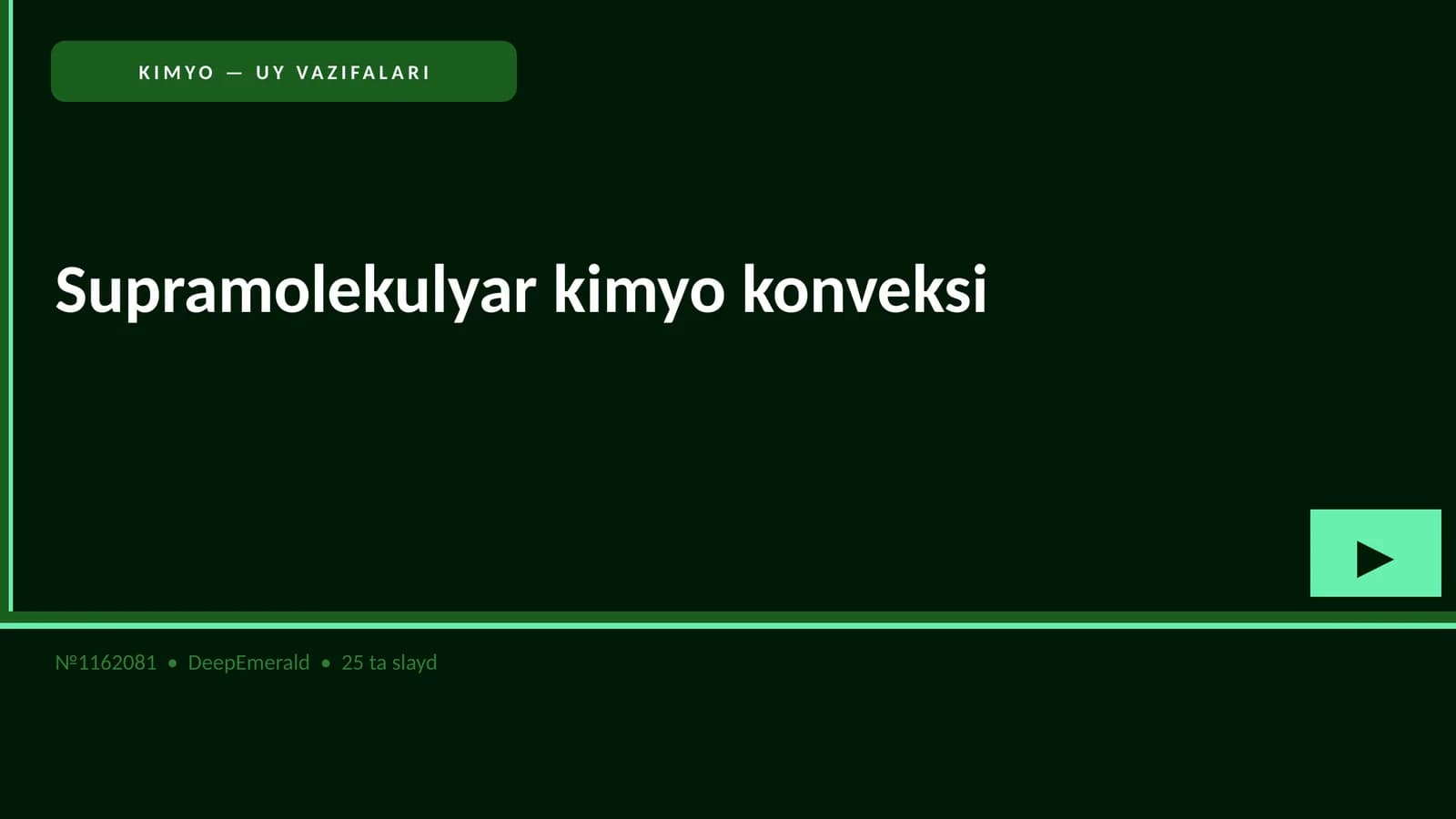 Supramolekulyar kimyo konveksi
