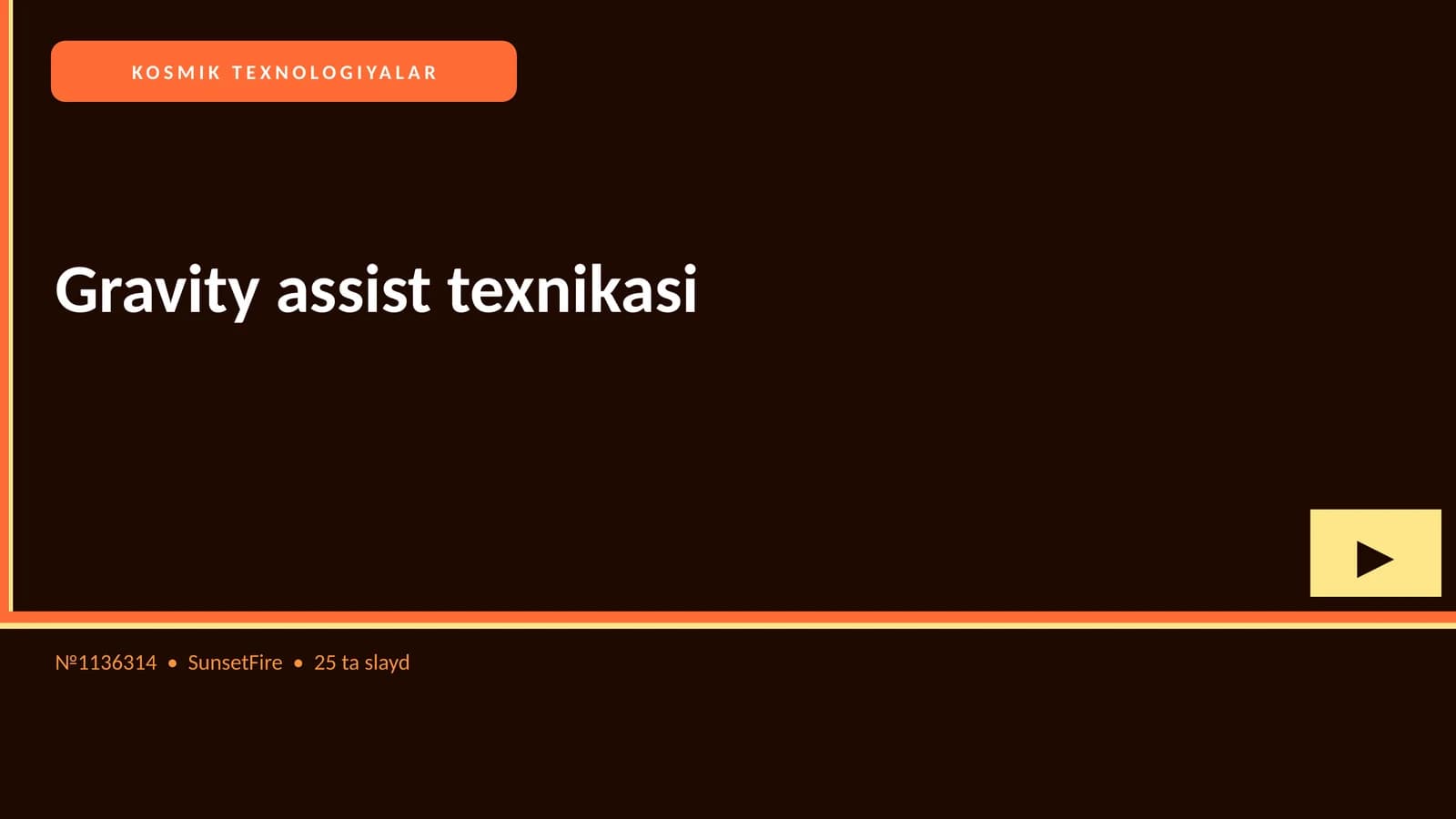 Gravity assist texnikasi
