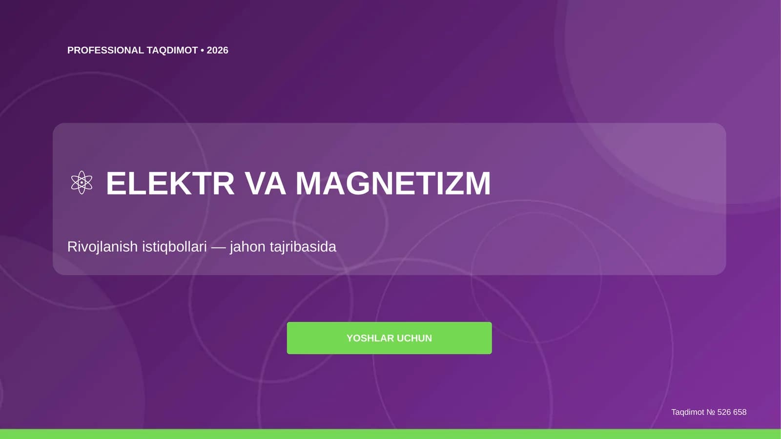 ELEKTR VA MAGNETIZM