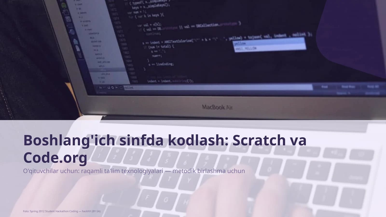 Boshlang'ich sinfda kodlash: Scratch va Code.org