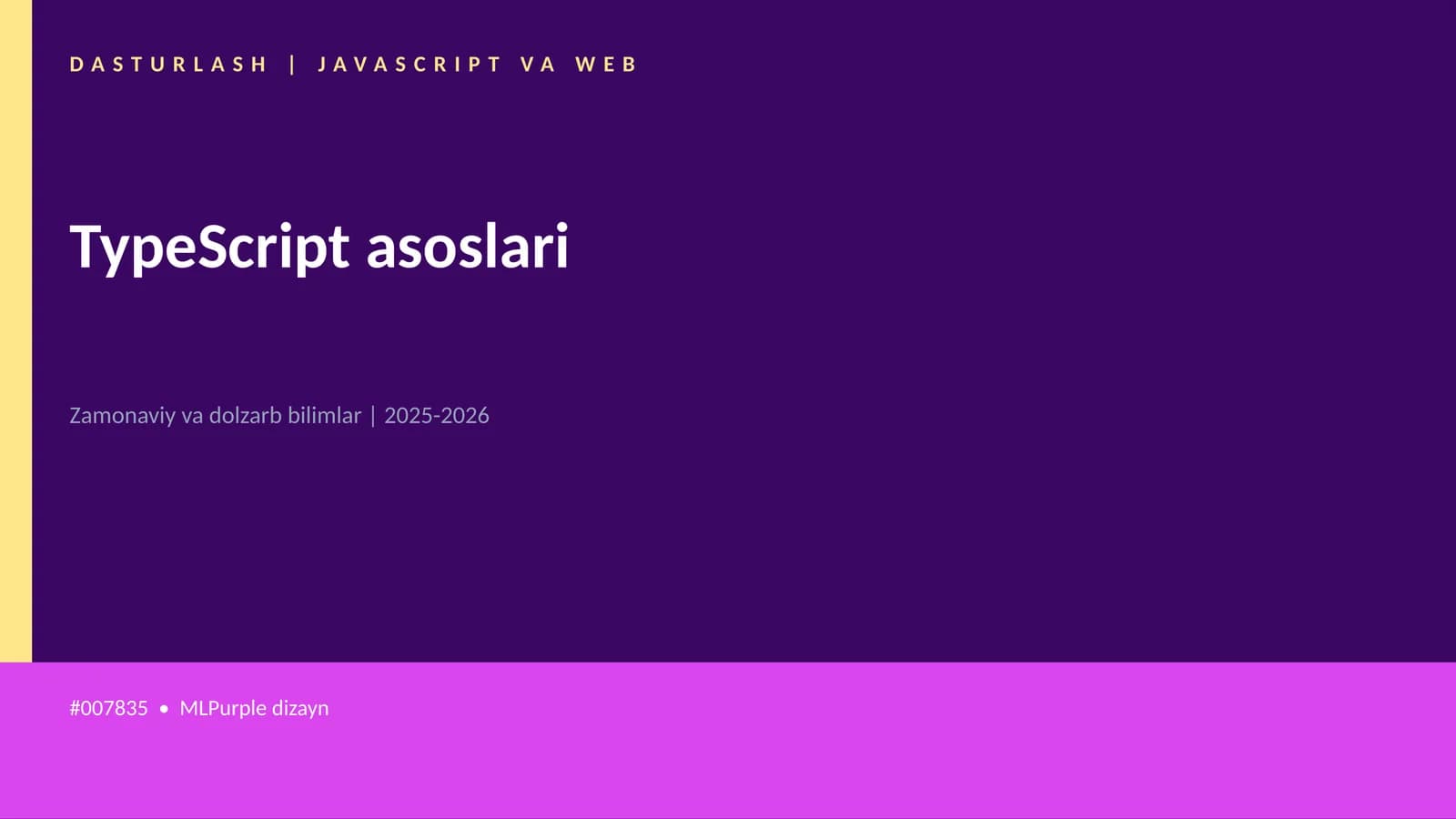 TypeScript asoslari
