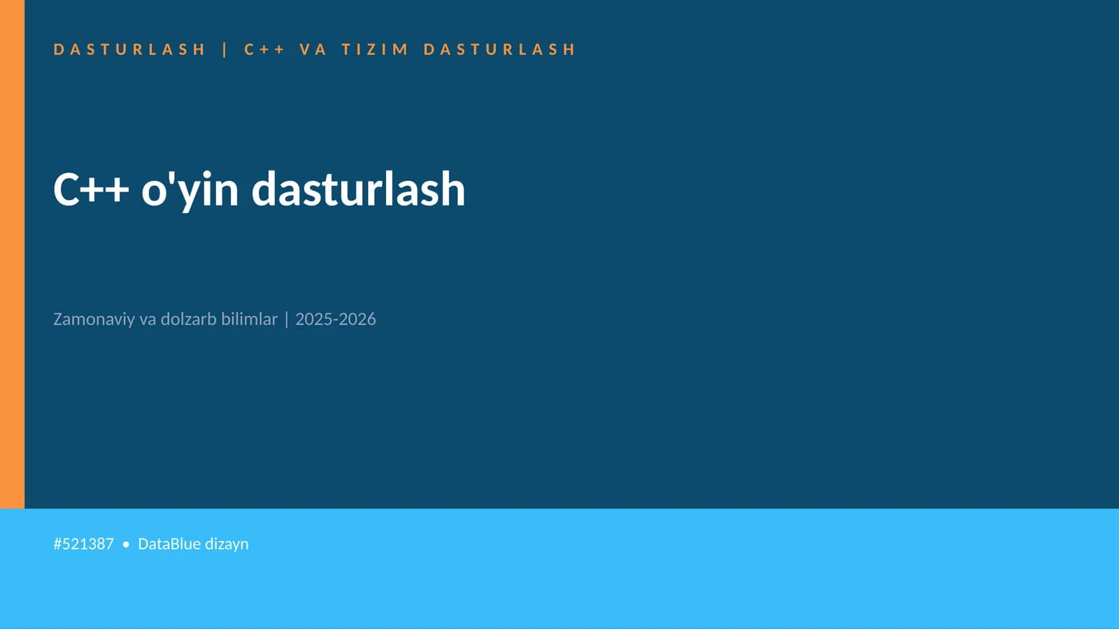 C++ o'yin dasturlash
