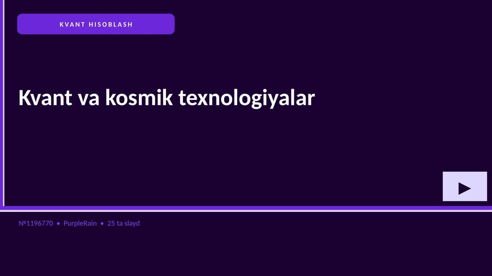 KVANT HISOBLASH