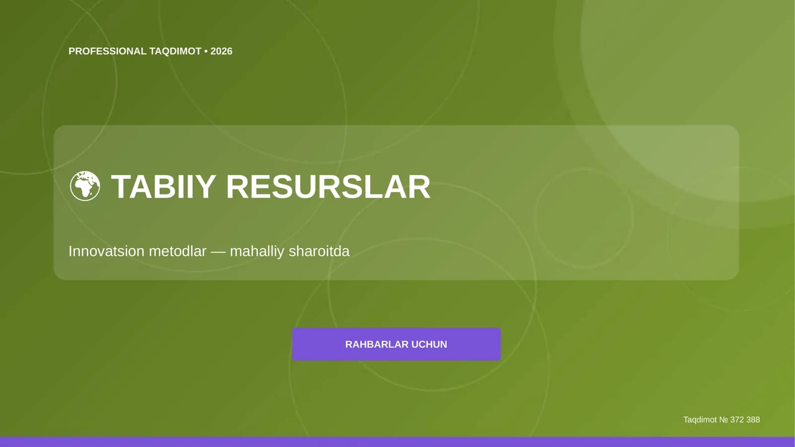 TABIIY RESURSLAR