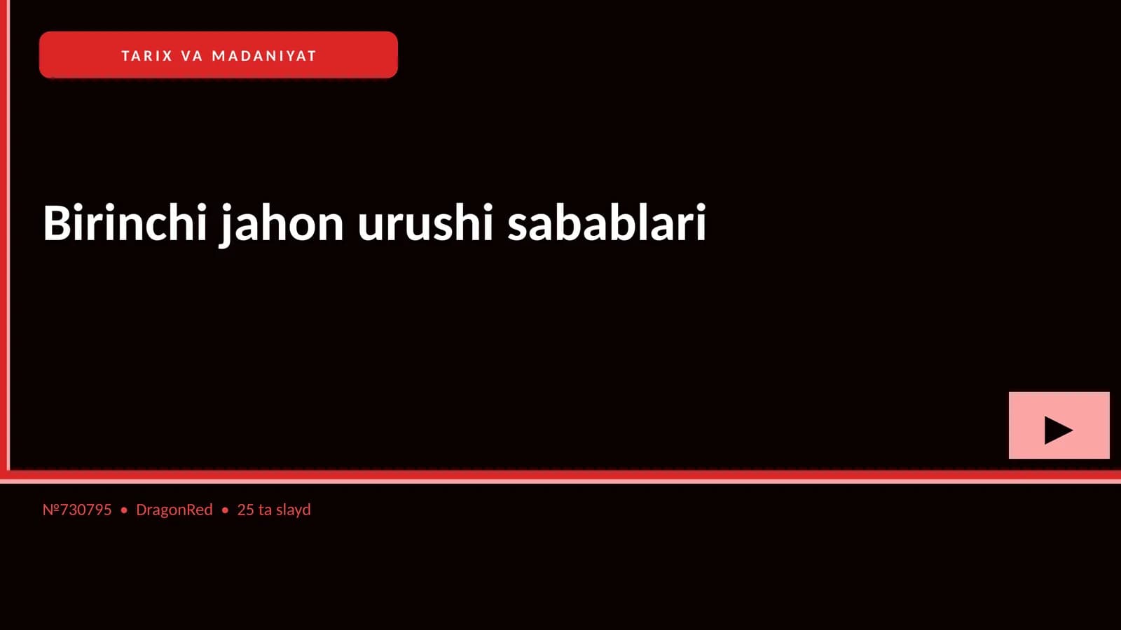 TARIX VA MADANIYAT
