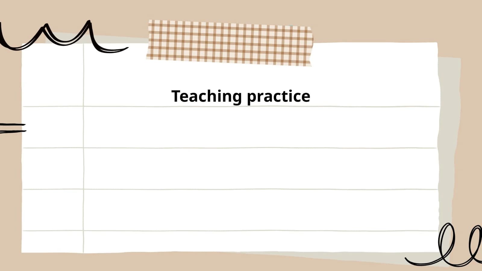 Teaching practice
