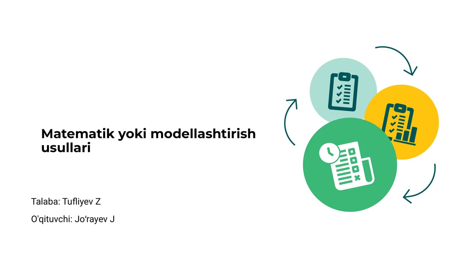 Matematik va Modellashtirish Usullari