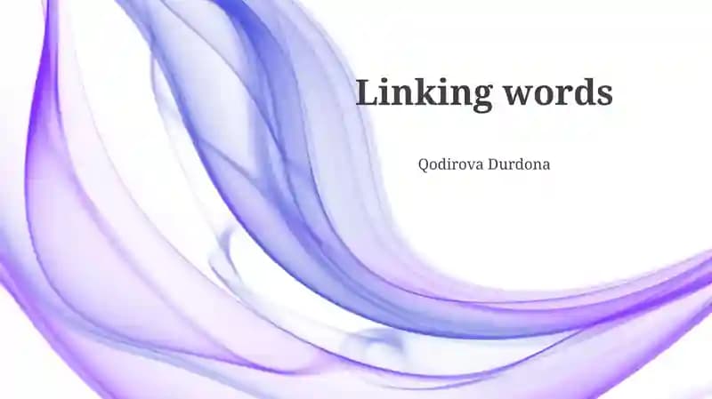 Linking words