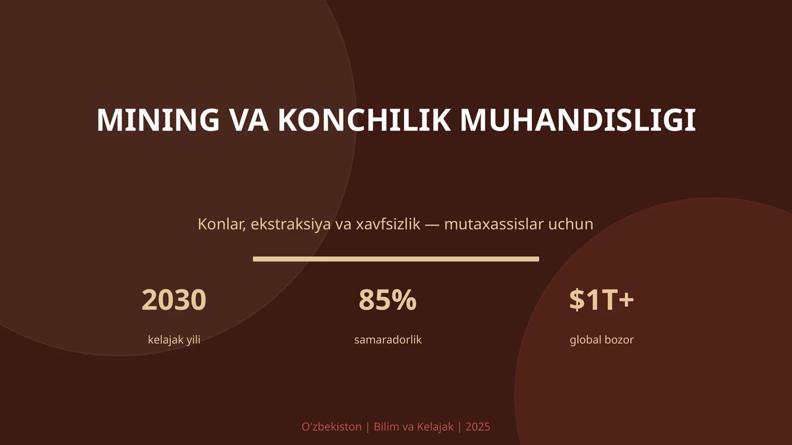 MINING VA KONCHILIK MUHANDISLIGI