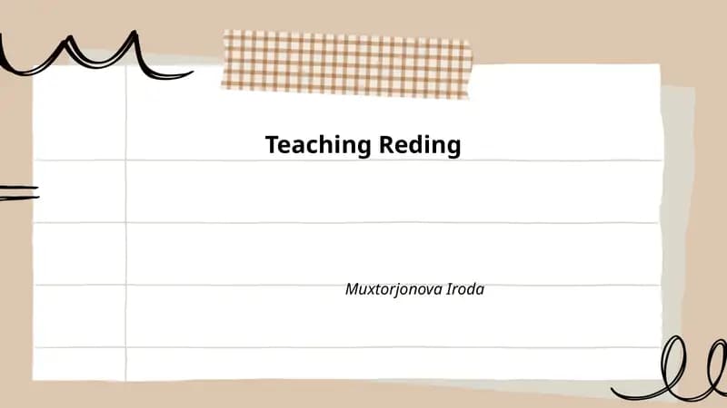 Teaching Reding
