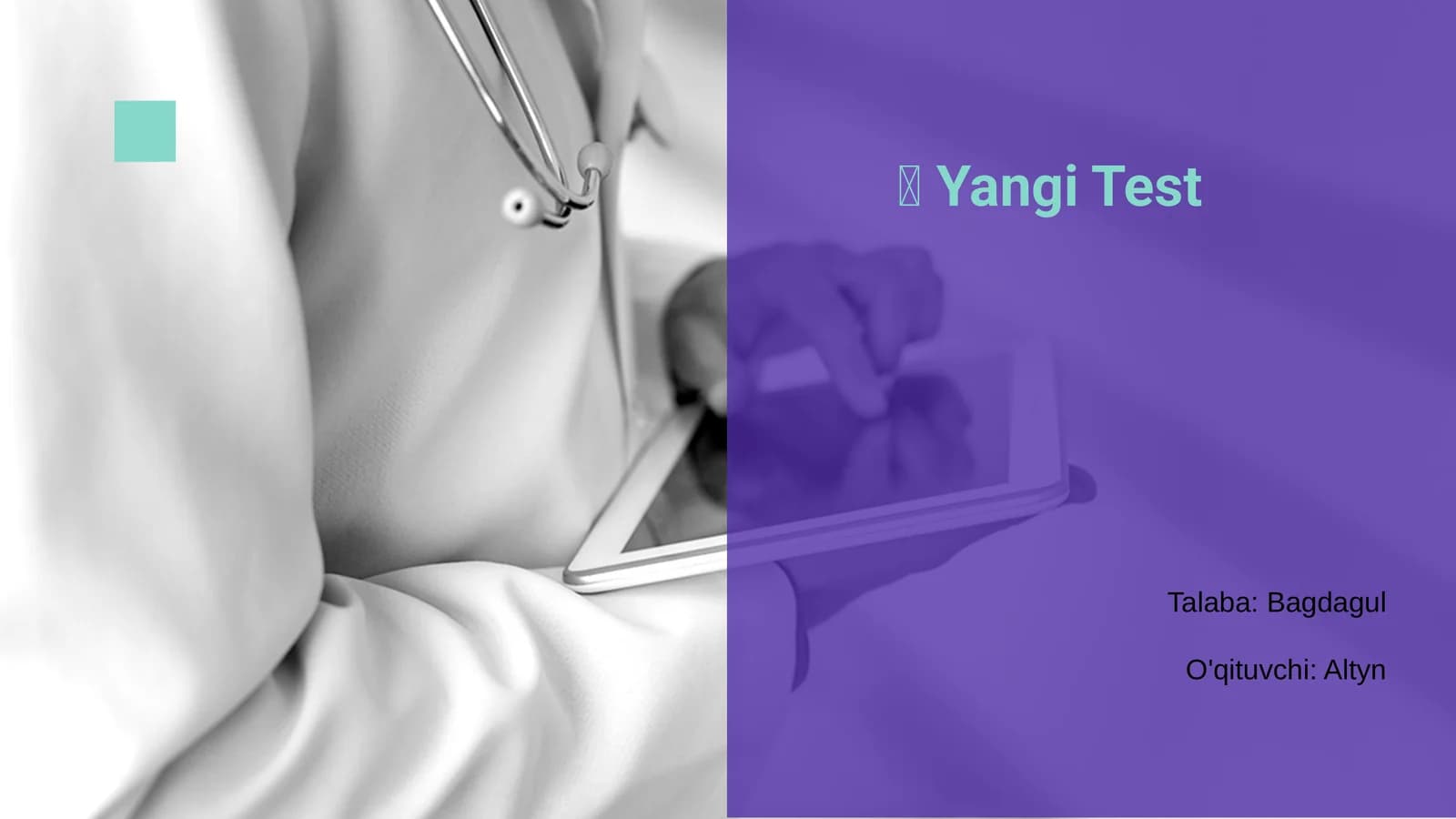 💠 Yangi Test