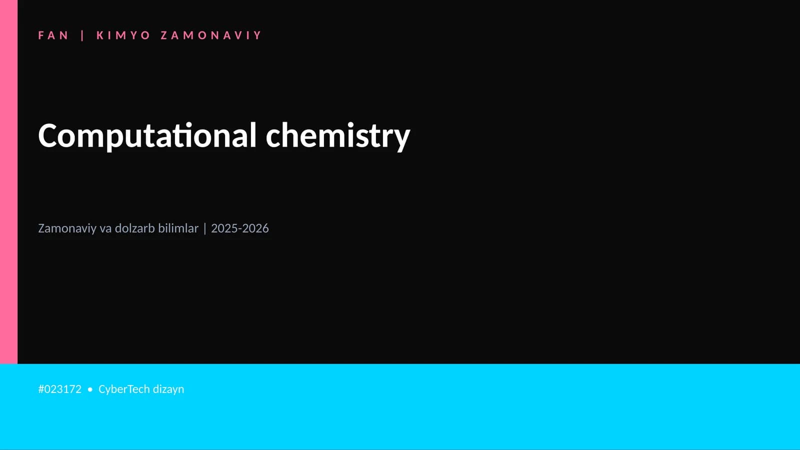 Computational chemistry