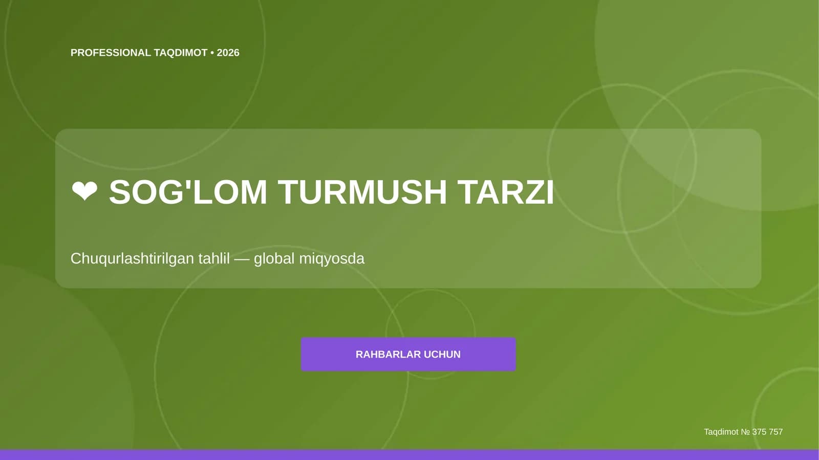 Professional Taqdimot 2026