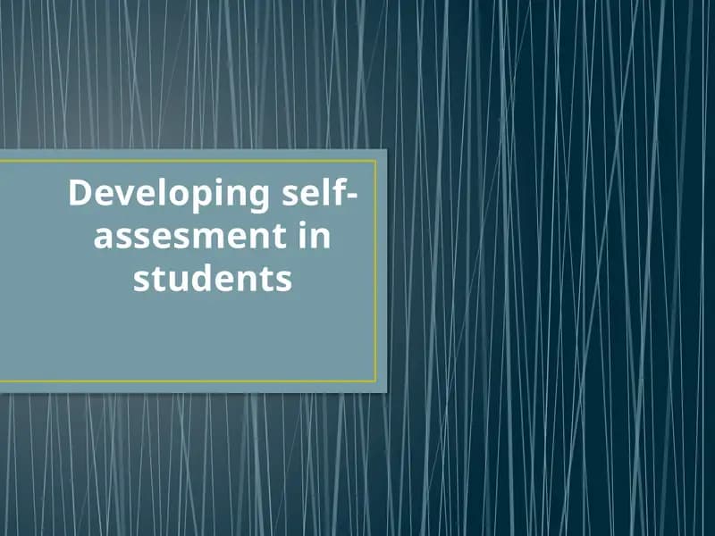 Class Participation: Developing Self-Assessment in Students