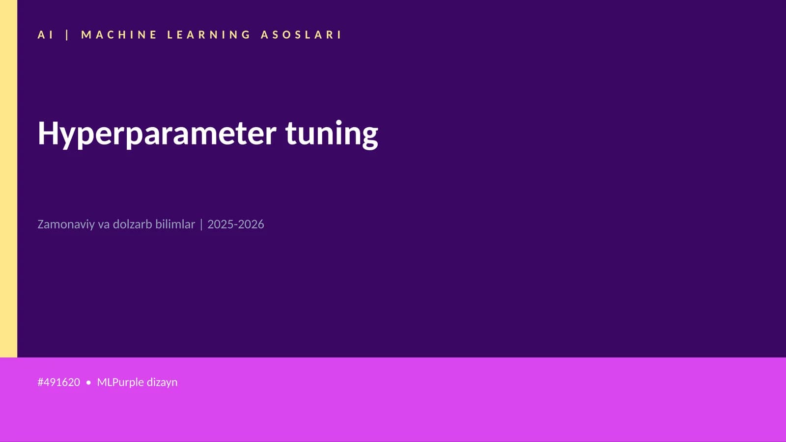 Hyperparameter tuning