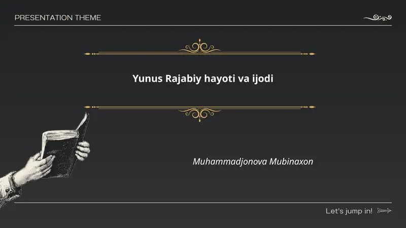 Yunus Rajabiy hayoti va ijodi