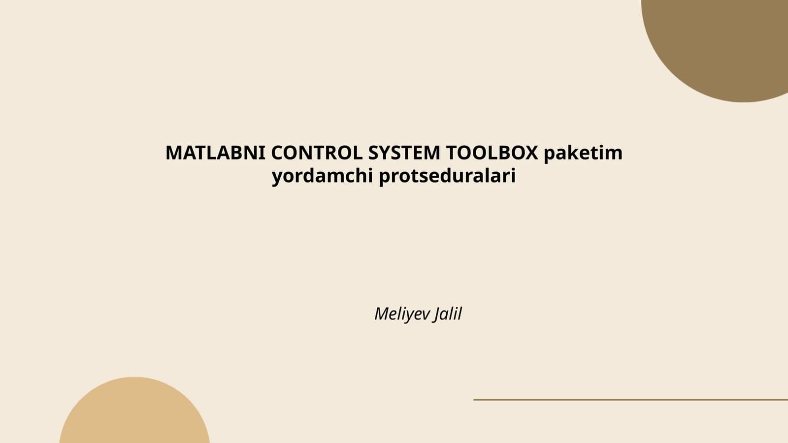 MATLABNI CONTROL SYSTEM TOOLBOX