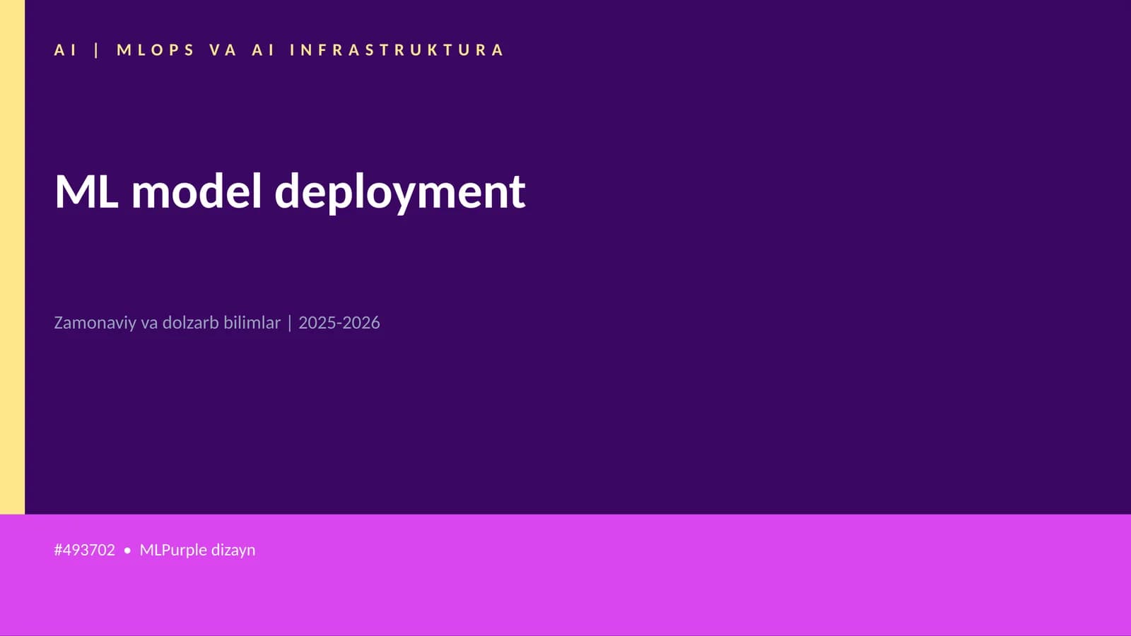 ML model deployment