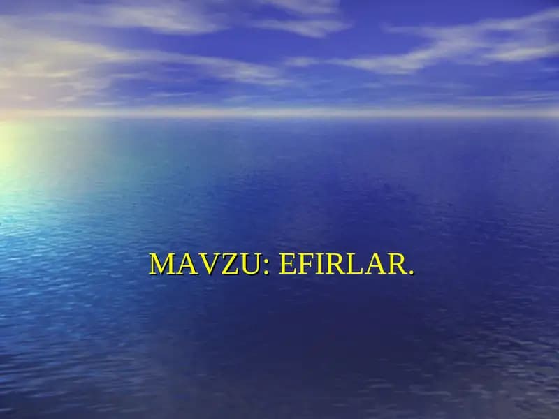 efirlar