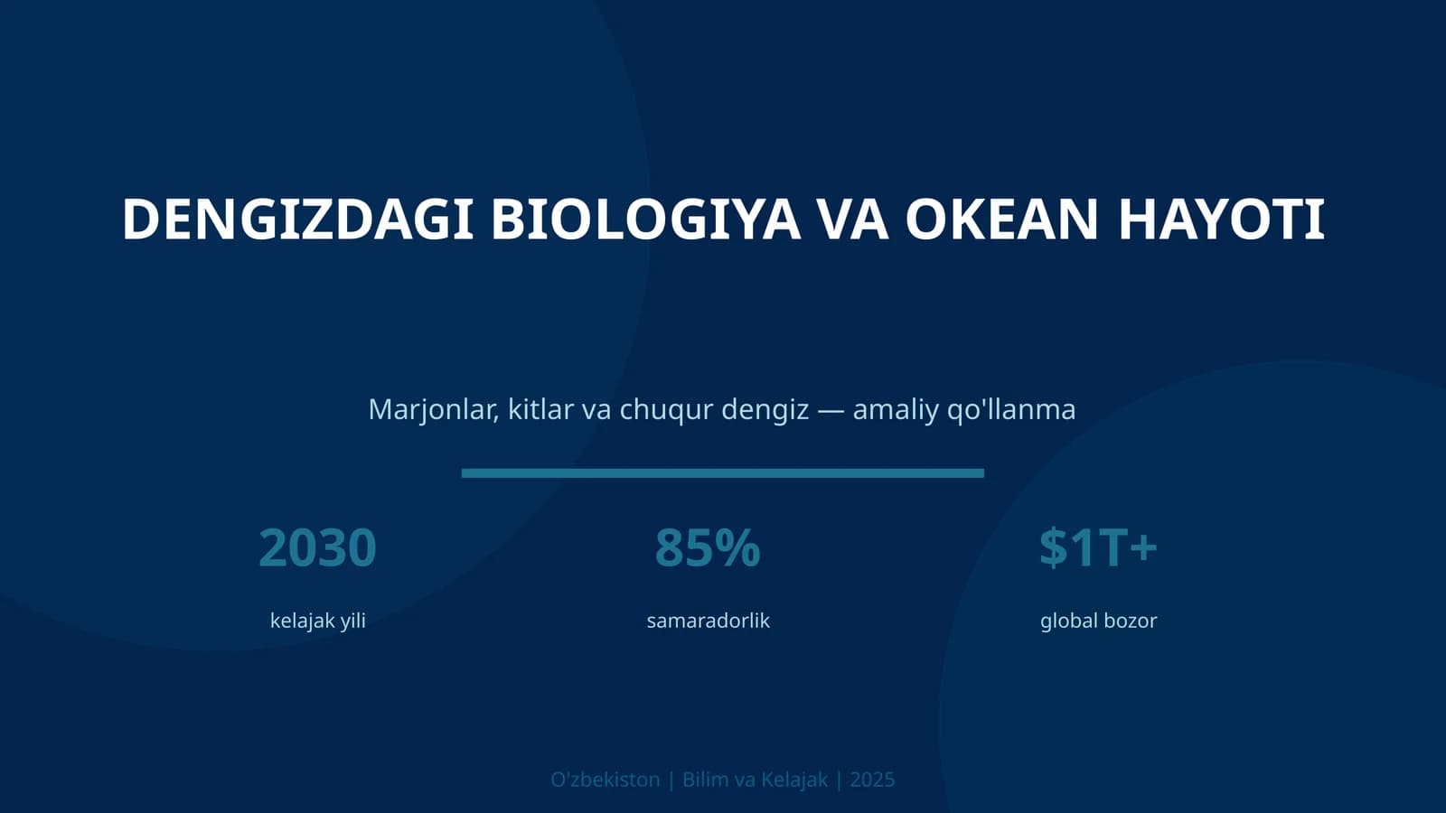 Dengizdagi biologiya va okean hayoti