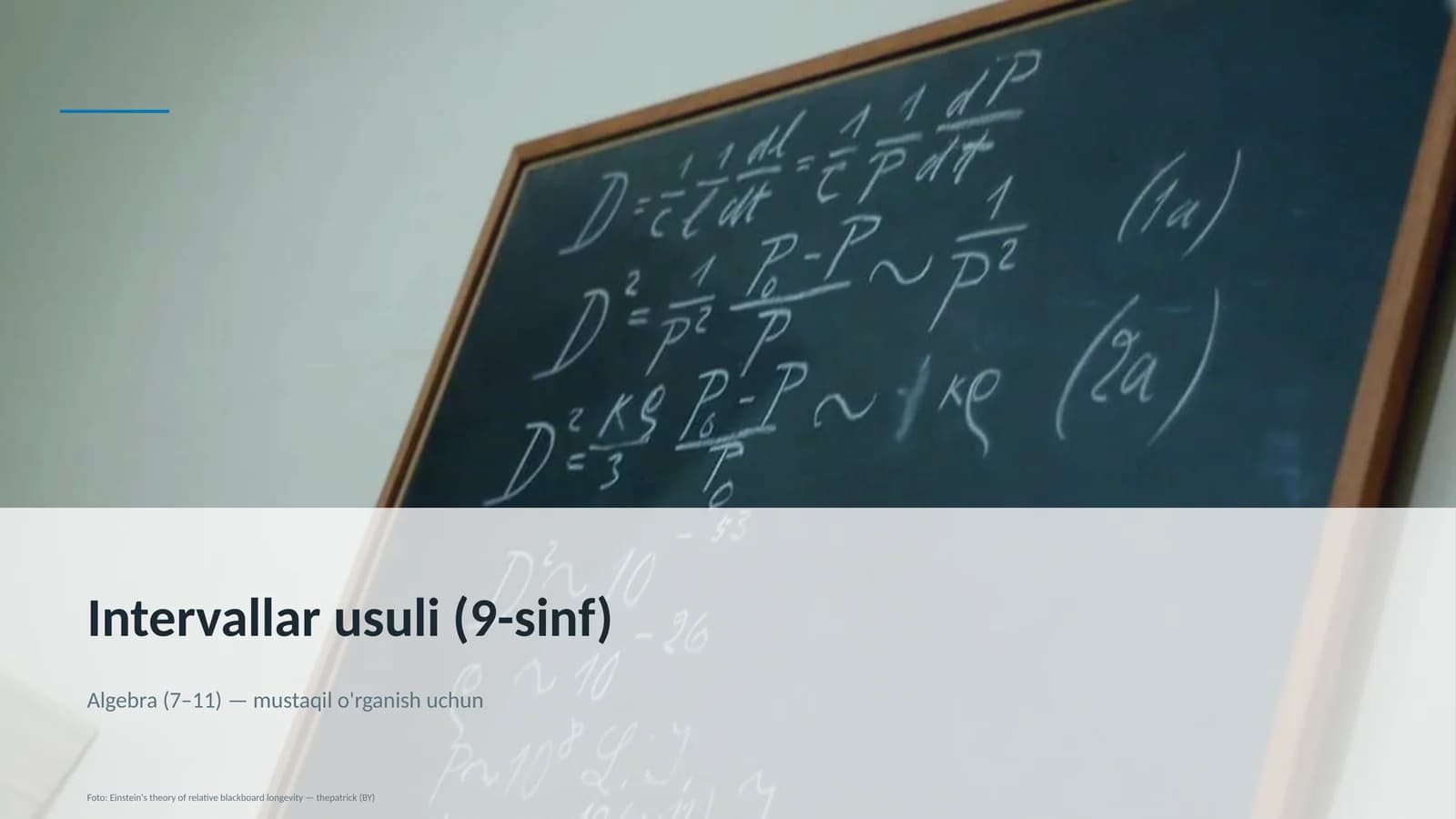 Intervallar usuli (9-sinf)