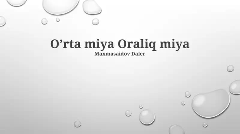 O'rta miya Oraliq miya