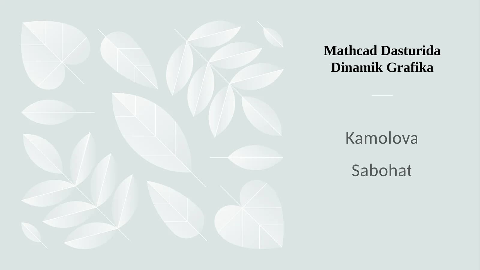 Mathcad Dasturida Dinamik Grafika