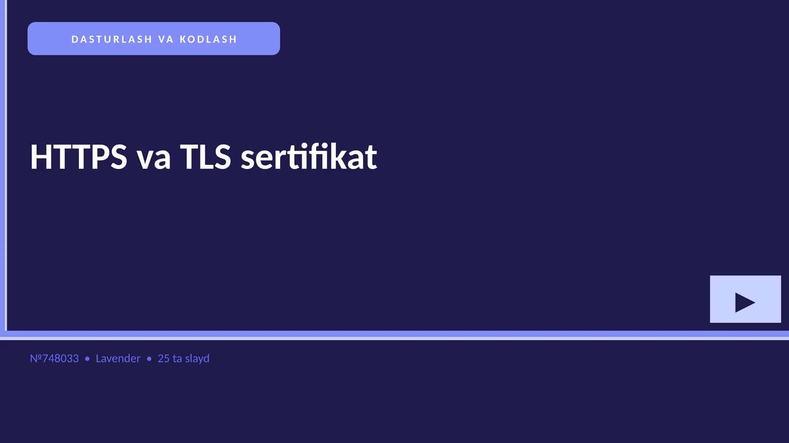 HTTPS va TLS sertifikat