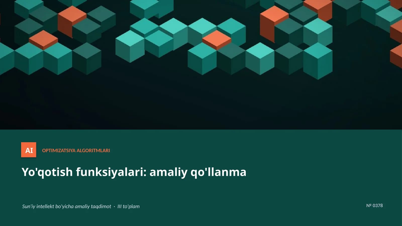 OPTIMIZATSIYA ALGORITMLARI