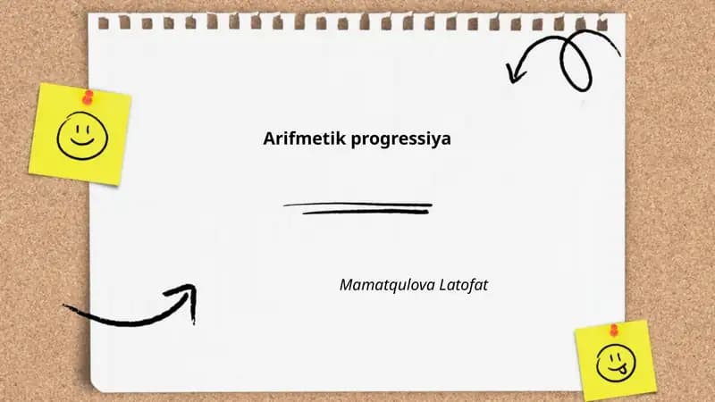 Arifmetik progressiya