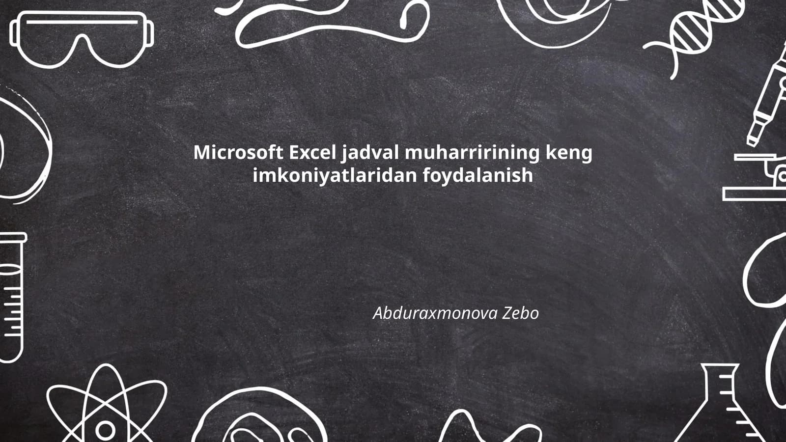 Microsoft Excel jadval muharriri