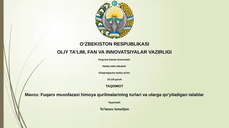 Fuqaro muxofazasi himoya qurilmalari