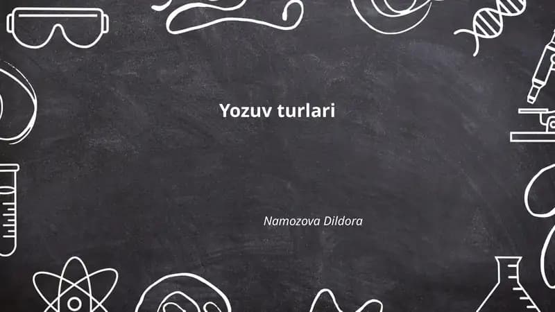 Yozuv turlari
