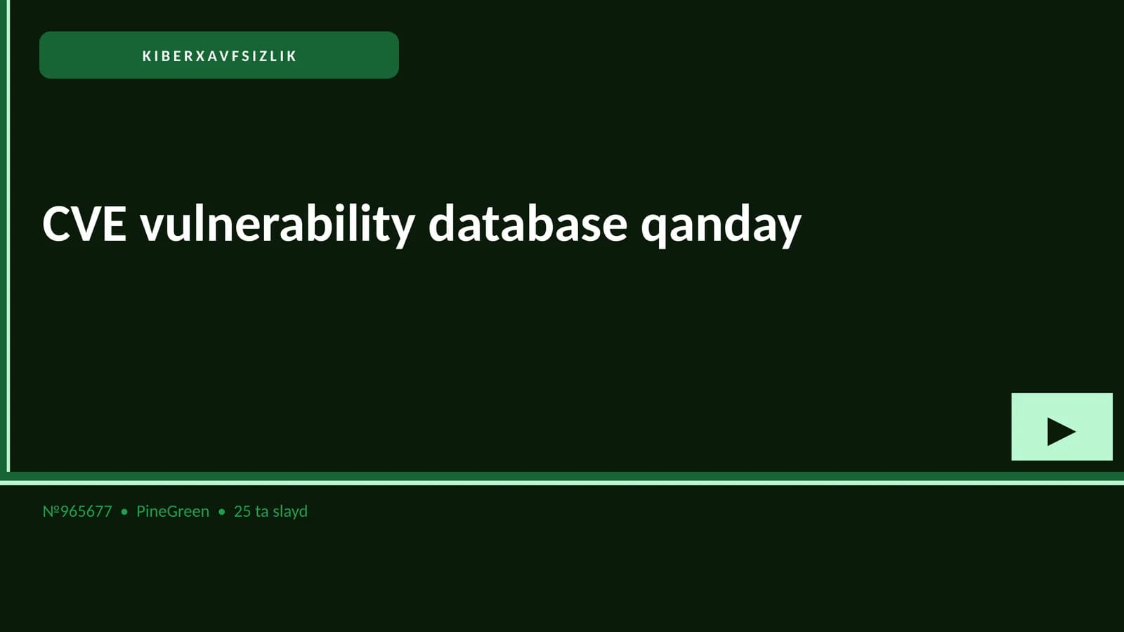 CVE vulnerability database qanday