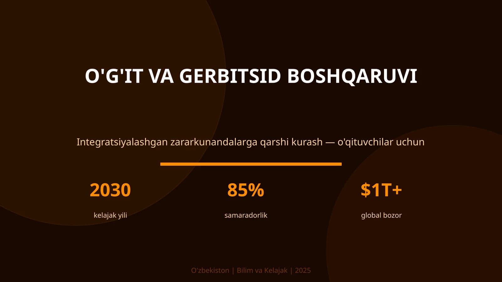 O'G'IT VA GERBITSID BOSHQARUVI
