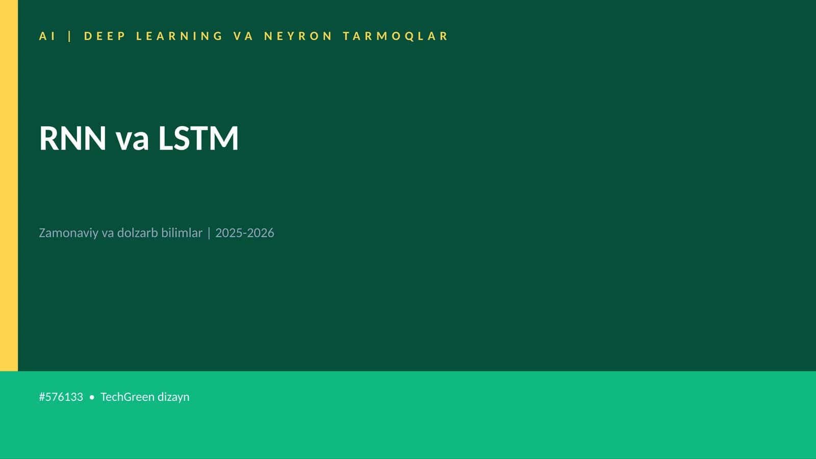 RNN va LSTM