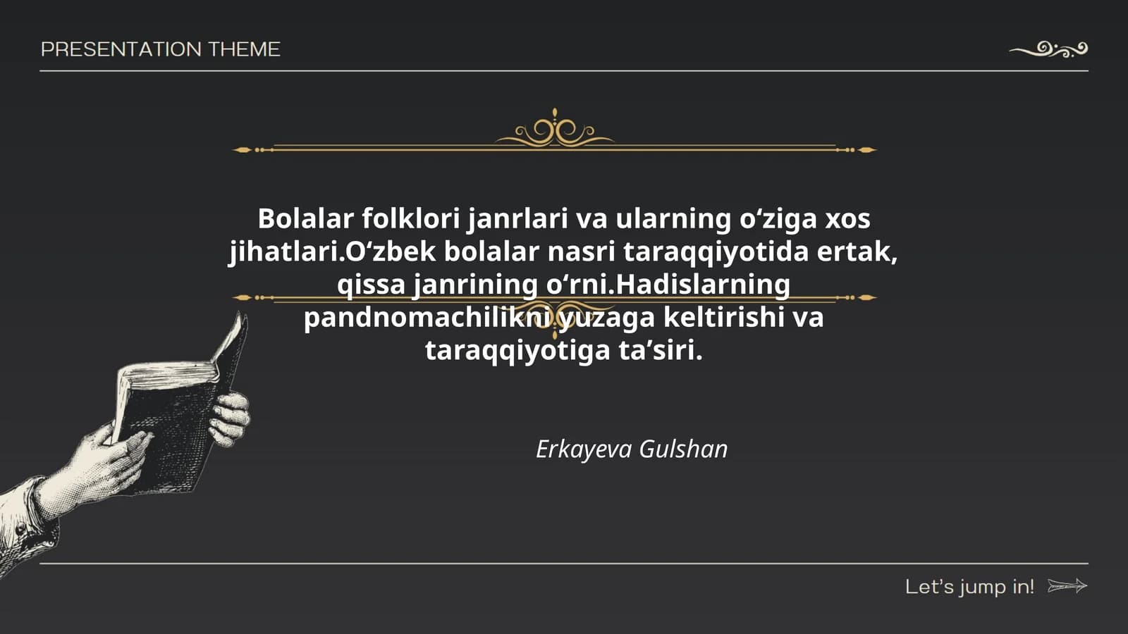 Bolalar folklori janrlari va ularning oʻziga xos jihatlari