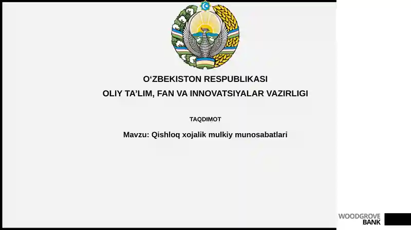 Qishloq xo'jaligi mulkiy munosabatlari