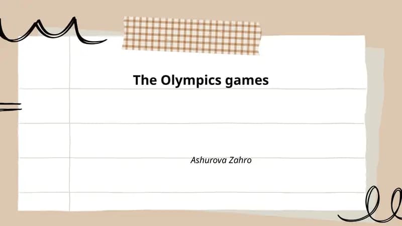 "The Olympics games"