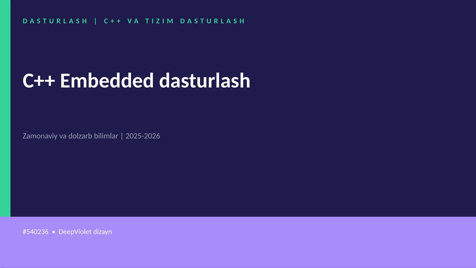 C++ Embedded dasturlash