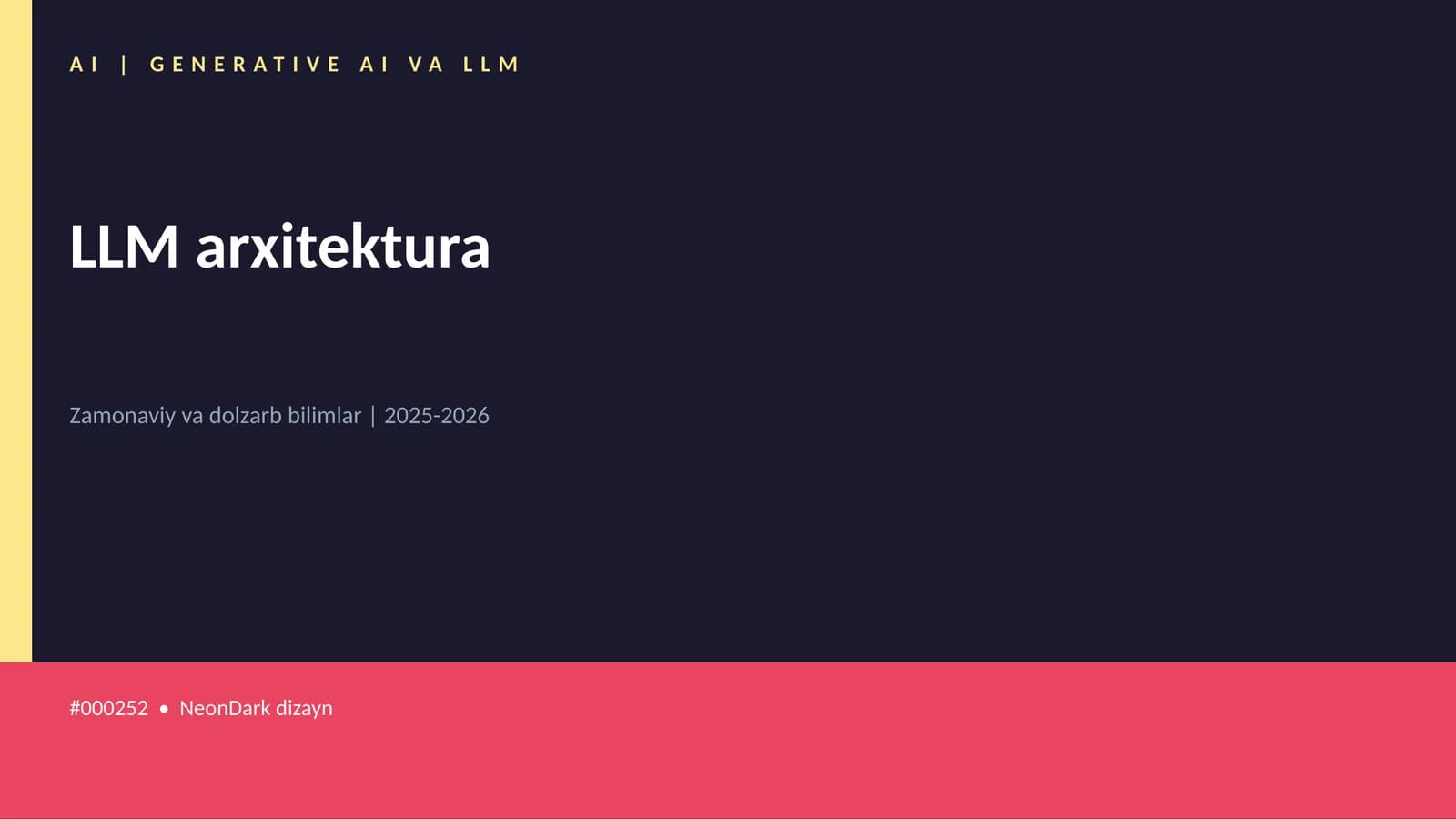 LLM arxitektura