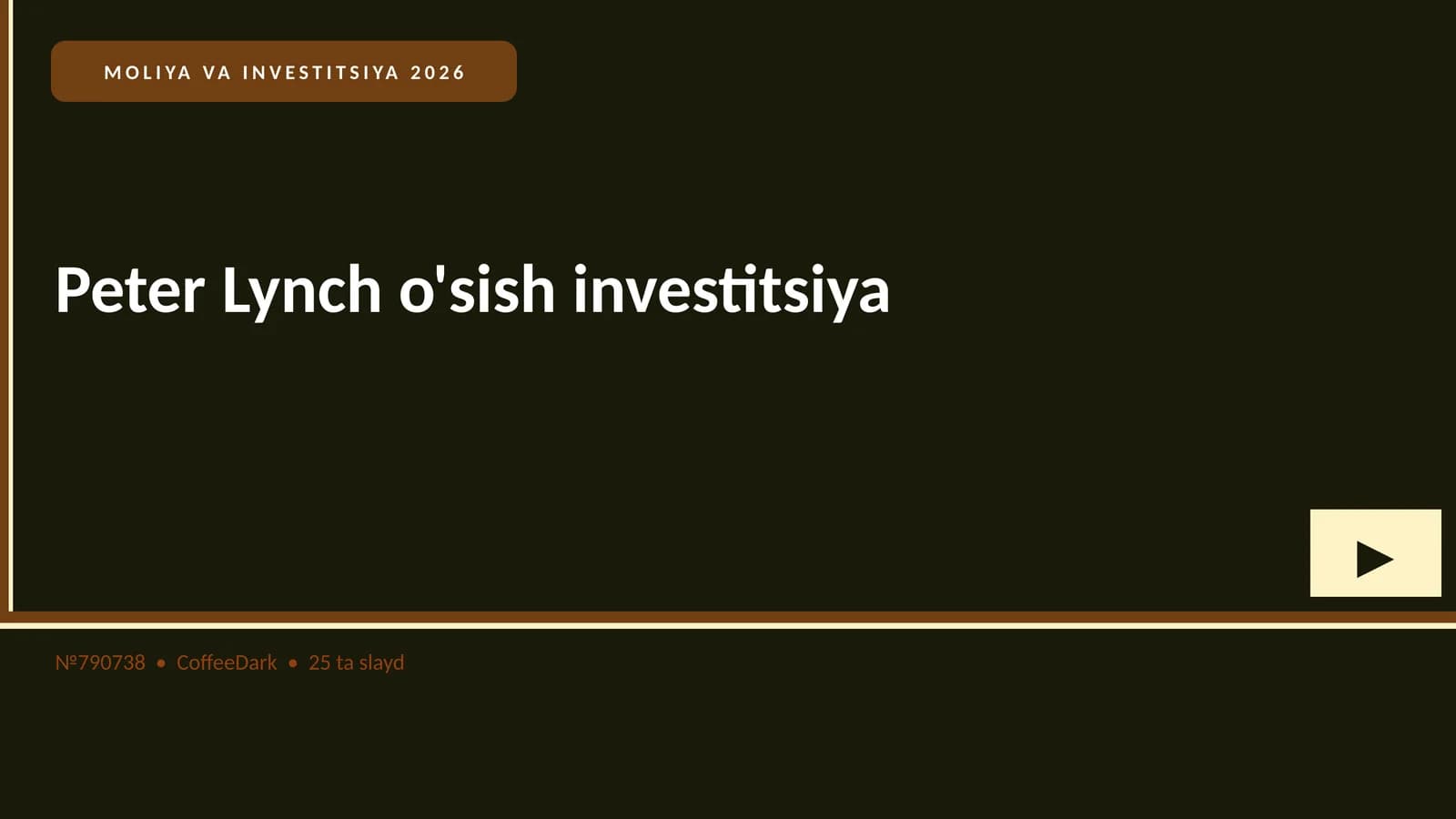 Peter Lynch o'sish investitsiya